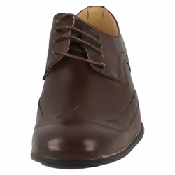 Mens Maverick Flat Lace Up Shoe Brogue - UK 9, Brown