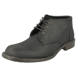Mens Maverick Lace Up Ankle Boots - UK 10, Black