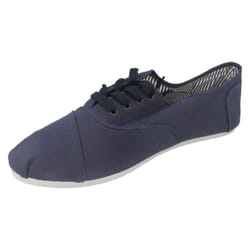 ) Mens Maverick Flat Lace Up Pumps - UK 9, Navy (Blue