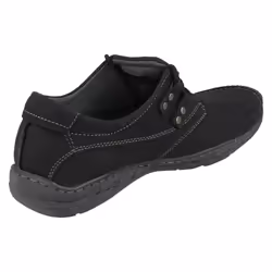 Mens Maverick Flat Lace Up Shoe With Metal Trim Detail - UK 7, Black