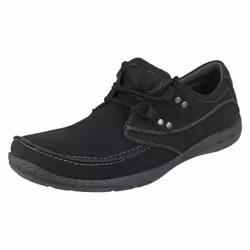 Mens Maverick Flat Lace Up Shoe With Metal Trim Detail - UK 8, Black