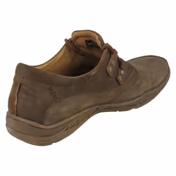 Mens Maverick Flat Lace Up Shoe With Metal Trim Detail - UK 7, Brown