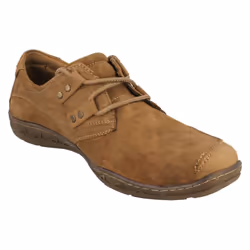 ) Mens Maverick Flat Lace Up Shoe With Metal Trim Detail - UK 7, Tan (Beige