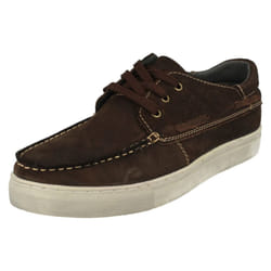 Mens Maverick Casual Lace Up Shoes - UK 7, Brown