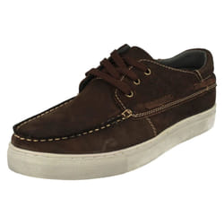 Mens Maverick Casual Lace Up Shoes - UK 8, Brown