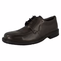 ) Mens Maverick Lace Up Formal Shoes - UK 7, Dark Brown (Brown