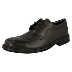 ) Mens Maverick Lace Up Formal Shoes - UK 10, Dark Brown (Brown