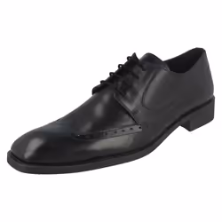 Mens Maverick Low Heel Lace Up Brogue Shoes - UK 8, Black