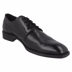 Mens Maverick Low Heel Lace Up Brogue Shoes - UK 8, Black