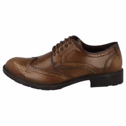 ) Mens Maverick Low Heel Brogue Lace Up Shoes - UK 7, Light Brown (Brown