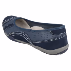 ) Ladies Down To Earth Flat Ballerina Shoes - UK 5, Navy (Blue