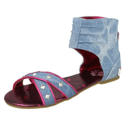 ) Girls Hello Kitty Ankle Sandals Arcade - UK 11, Denim (Blue