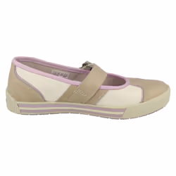 Girls Timberland Casual Leather Pumps 52952 - Beige/Lilac Leather - UK Size 4 - EU Size 37 - US Size 4.5
