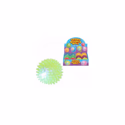 12 Light Up Spikey Balls With Squeakers 75mm