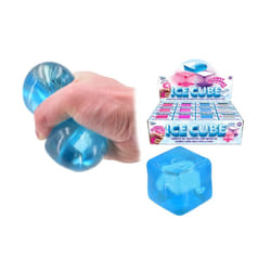 Ice Cube Squishy Stretch Stress Toy 4 Pack Assorted Colours
