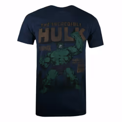 The Incredible Hulk T-Shirt Men's Marvel Rage Navy - M