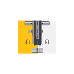 YC500+ Half Cylinder Lock 30 x 10 mm for Door, YC500+ 30X30BT NI
