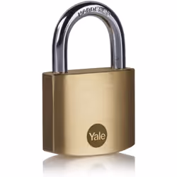 Yale Y110B/40/122/1 - Brass Padlock (40 mm) - Indoor Lock for Locker, Backpack, Tool Box - 3 Keys - Standard Security