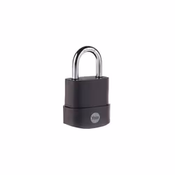 Y227B/45/122/1 - Weatherproof Protector Padlock (45mm) - Outdoor Hardened Steel Black Lock for Shed, Gate, Chain - 3 Keys - M ...
