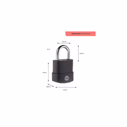 Y227B/45/122/1 - Weatherproof Protector Padlock (45mm) - Outdoor Hardened Steel Black Lock for Shed, Gate, Chain - 3 Keys - Maximum Security