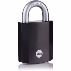 Yale Y90SB/45/129/1 Maximum Protection Hardened Steel Padlock 48 mm - Black Finish - Boron Shackle - Double Locking - 3 Retai ...