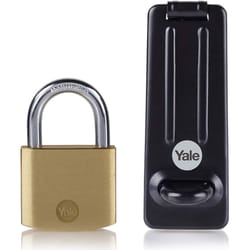 Yale Y110B/40/123/1/HSP Padlock, Black, 40mm + Hasp