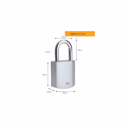 Y128B/50/132/1/B Y128B Series High Security Padlock, Chrome, 50 mm