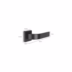 YPP7-B-PC Door Handle Square 7 Black Model Bologna Keyed