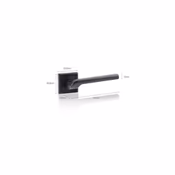 Siena Matt Black Door Handle for Indoor Wooden Door, Stylish Modern Easy Fit Handle with All Fixtures Supplied, Euro