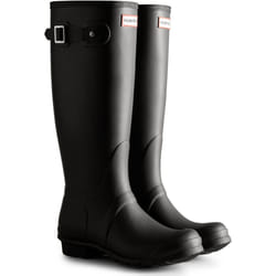 ) Hunter Womens Original Tall Rubber Women's Black Wellington Boots - Black, 7 (Adults'