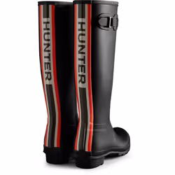 ) Hunter Womens Original Tall Rubber Women's Black Wellington Boots - Black, 7 (Adults'