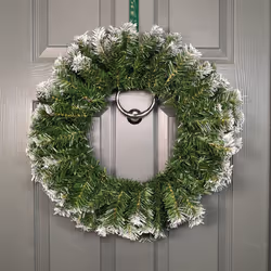 Premier 50cm Snow Tipped Green Christmas Wreath Decoration