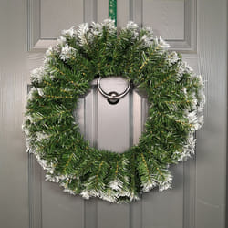 Premier 50cm Snow Tipped Green Christmas Wreath Decoration