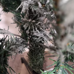 2m (6.5ft) Premier Snow Flocked Spruce Pine Slim Christmas Tree in Green
