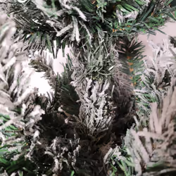 2m (6.5ft) Premier Snow Flocked Spruce Pine Slim Christmas Tree in Green