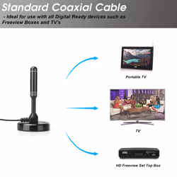HighGain TV Aerial For Freeview HD DAB Radio Magnet Base August DTA240 - Additional view 5
