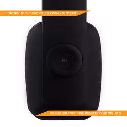 August EP636 Bluetooth Headphones - Black - On Ear Wireless Headset with Mic & Bluetooth V4.1