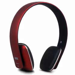 August EP636 Bluetooth Headphones - Red - On Ear Wireless Headset with Mic & Bluetooth V4.1