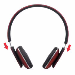 August EP636 Bluetooth Headphones - Red - On Ear Wireless Headset with Mic & Bluetooth V4.1