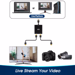 USB HDMI Passthrough Capture Card 1080p 60FPS Console Gaming Youtube - Additional view 8