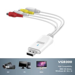 USB Video Capture Card - August VGB300 - S Video / Composite to USB Cable