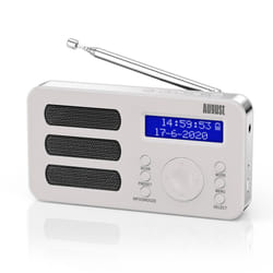 DAB/DAB+/FM Portable Digital Radio Alarm Clock with Rechargable Battery - MB225 - White
