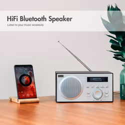 DAB/DAB+ Digital & FM Bluetooth Stereo Radio DRC Alarm Clock AUX USB
