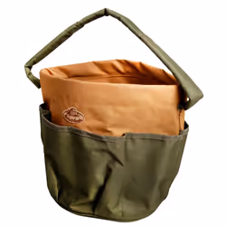 Kneeling Pad, Round Bucket Toolbag & Ladies Apron Gardening Set (Khaki/Brown)
