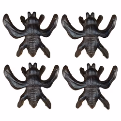 Cast Iron Novelty Door or Drawer Handles & Optional Mounting Bolt - 4 Bees & Bolts