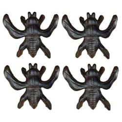 Cast Iron Novelty Door or Drawer Handles & Optional Mounting Bolt - 4 Bees & Bolts