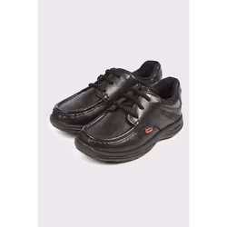 KICKERS teens reasan lace leather shoes in black - UK 3