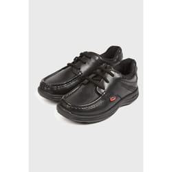 KICKERS teens reasan lace leather shoes in black - UK 3