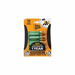 JCB AA NiMH Rechargeable Batteries - Jcb aa 1200MAH rechargeable batteries (Card of 4)