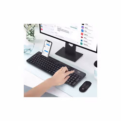 Evo Labs WM-757UK Wireless Keyboard & Mouse Combo | QWERTY UK Layout | Full Size - Black - Additional view 5
